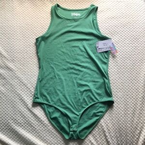 LuLaRoe Hope Green Sleeveless Bodysuit Brand New Size Large SWT